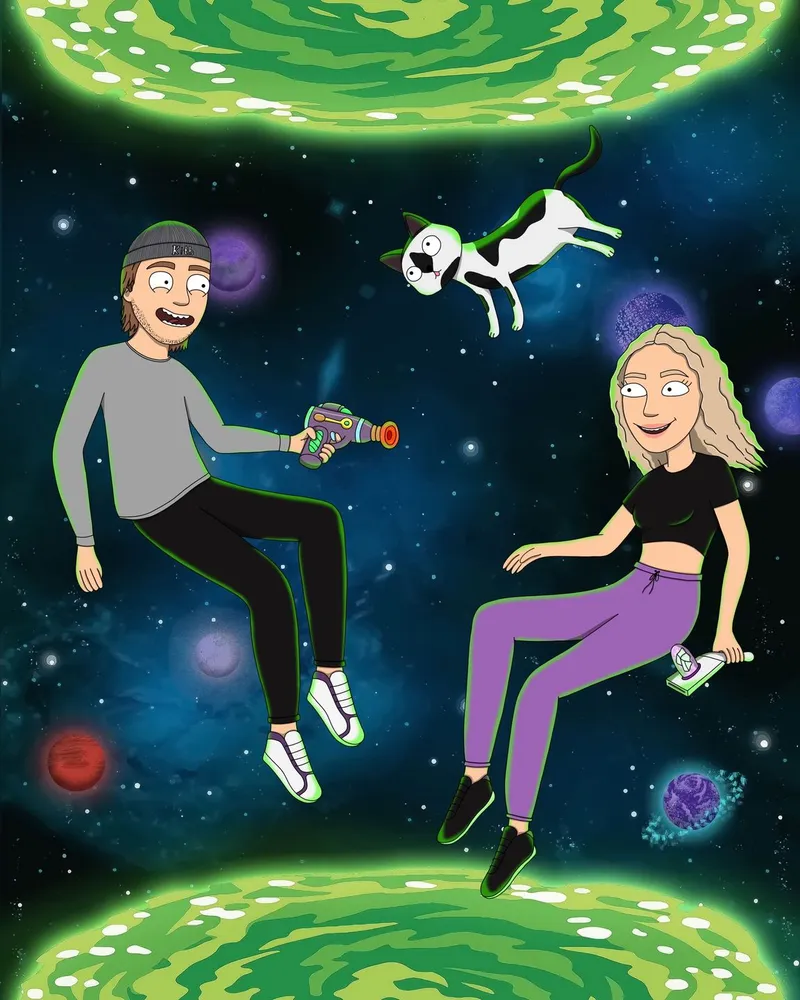 A couple among the stars
